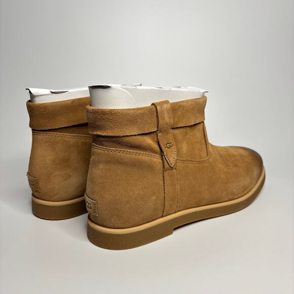 UGG Women's Josefene Cuff Suede Boots in Chestnut - Picture 4 of 9